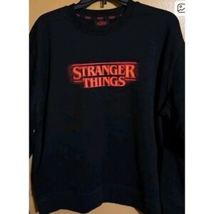 Netfix Stranger Things Men's Sweatshirt Size XL. Black With Logo